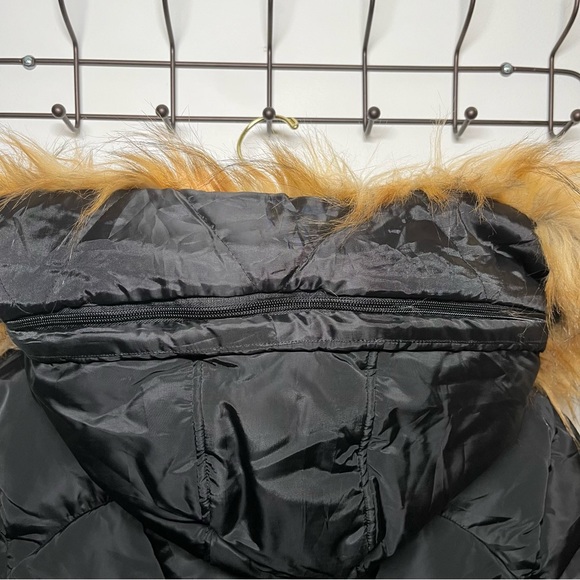 MADDEN GIRL (Juniors) Insulated Quilted Bubble Puffer Ski Coat, Black, L - Picture 10 of 11